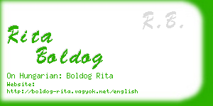 rita boldog business card